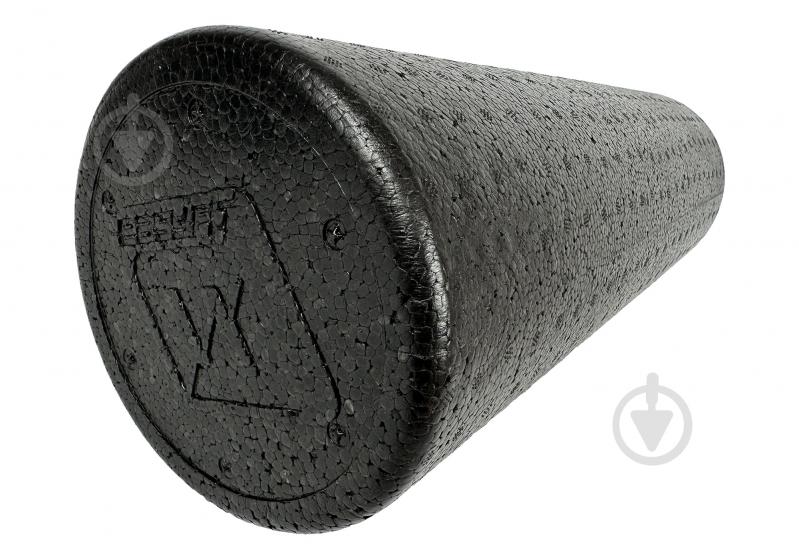 Масажний ролик EasyFit Polyfoam roller 45 см чорний (effm45-b) - фото 1