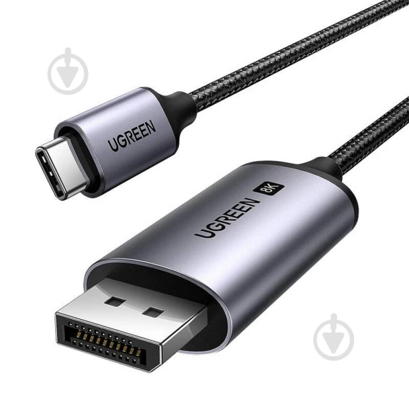 Дата-кабель UGREEN CM556 USB-C to DisplayPort 8K Cable 2 м Black (25158) 2 м black (25158) - фото 2