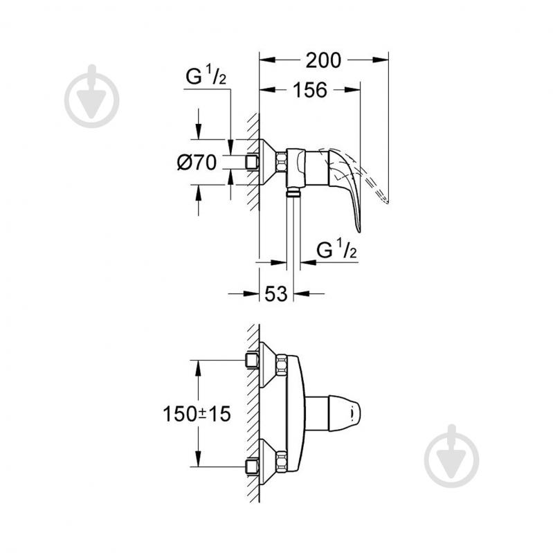 Смеситель для душа Grohe Euroeco 32740000 - фото 2 Смеситель для душа Grohe Euroeco 32740000 - фото 2