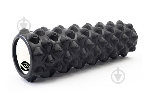 Массажный ролик EasyFit Grid roller extreme 45 см черный (efgr45extbk) - фото 1