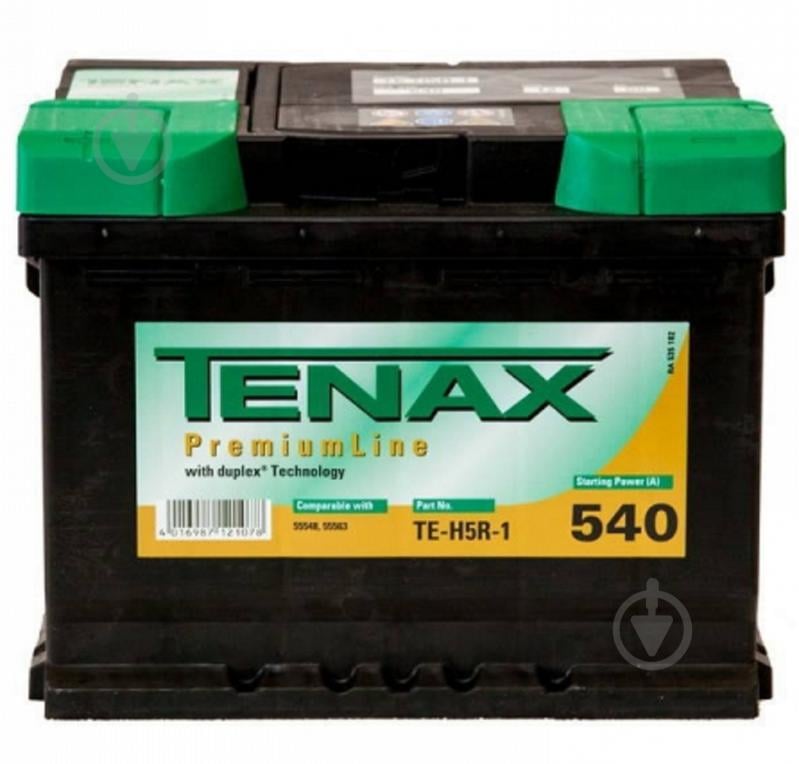 Акумулятор автомобільний TENAX Premium 60Ah 540A 12V «+» ліворуч (TE-H5R-1) - фото 1