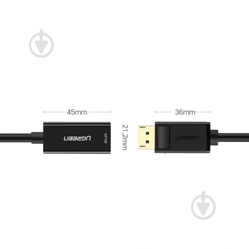 Переходник UGREEN MM137 DisplayPort to HDMI Female Converter 1080P Black (40362) 0,25 м black (40362) - фото 8