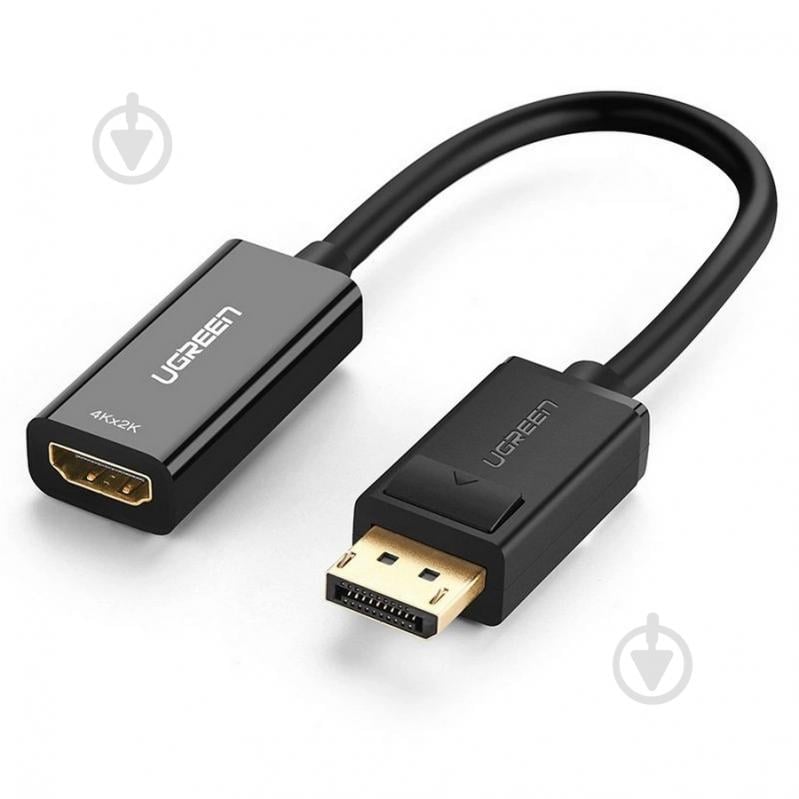 Переходник UGREEN MM137 DisplayPort to HDMI Female Converter 1080P Black (40362) 0,25 м black (40362) - фото 1