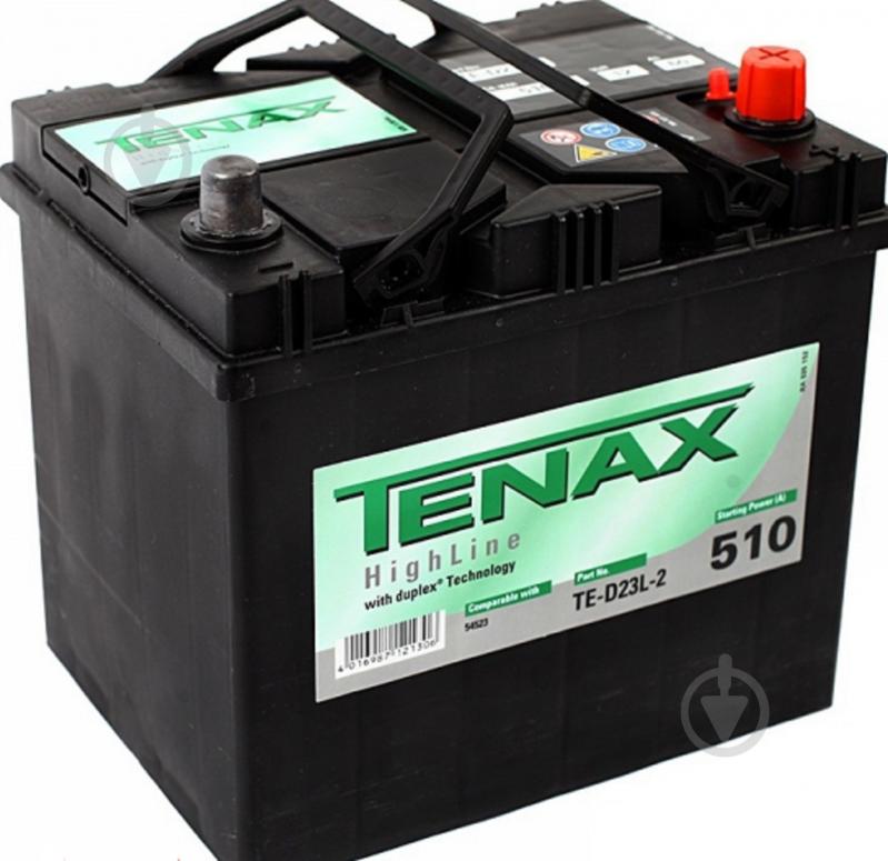 Аккумулятор автомобильный TENAX HIGH 60Ah 540A 12V «+» справа (TE-D23L-2) - фото 1