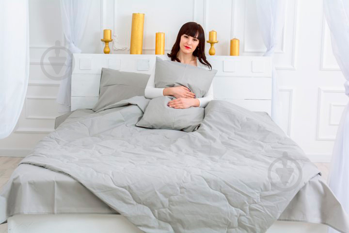 Ковдра антиаллергенна Eco-Soft №2339 Light Gray (2200003029727) 200x220 см MirSon - фото 7