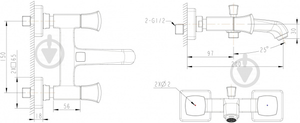 Смеситель для ванны Bravat Whirlpool F 678112 C-01 - фото 4