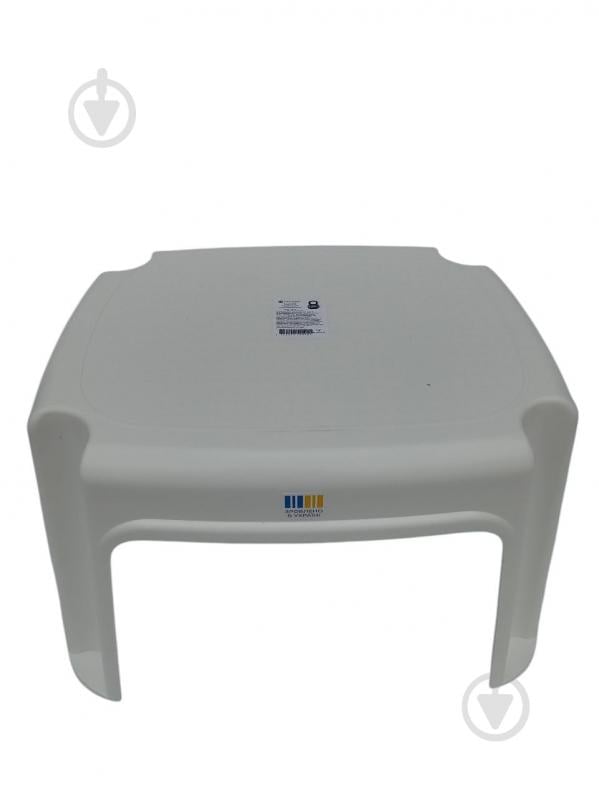 Табурет пластиковый сверхпрочный белый мрамор - фото 1 Табурет пластиковый сверхпрочный белый мрамор - фото 1