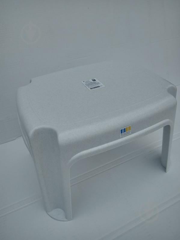 Табурет пластиковый сверхпрочный белый мрамор - фото 3 Табурет пластиковый сверхпрочный белый мрамор - фото 3