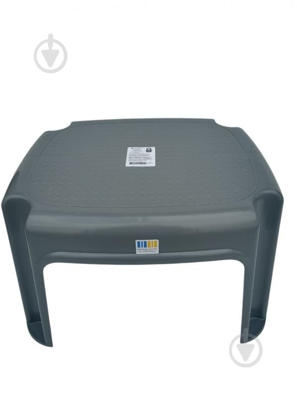 Табурет пластиковый сверхпрочный серый - фото 1