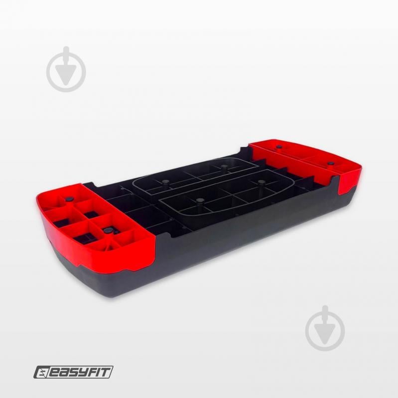 Степ-платформа EasyFit 2-ступінчаста чорний з червоним - фото 7