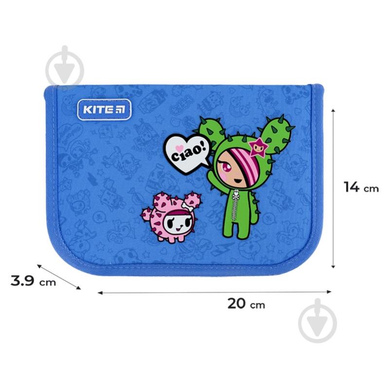 Пенал tokidoki 621 1 відворот KITE блакитний - фото 2