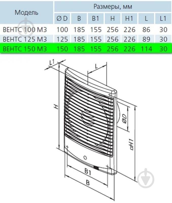 Вентилятор Вентс 150 М3ТР - фото 2