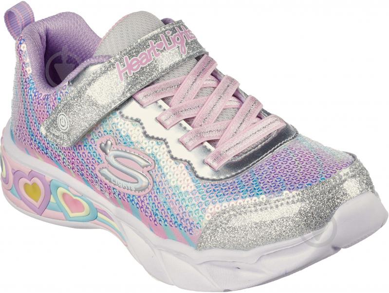 Кросівки для дівчаток демісезонні Skechers 302313N SMLT р.24 сріблясті - фото 3