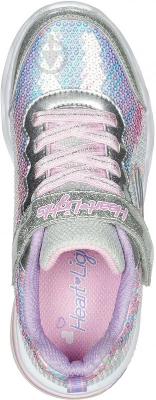 Кросівки для дівчаток демісезонні Skechers 302313N SMLT р.24 сріблясті - фото 4