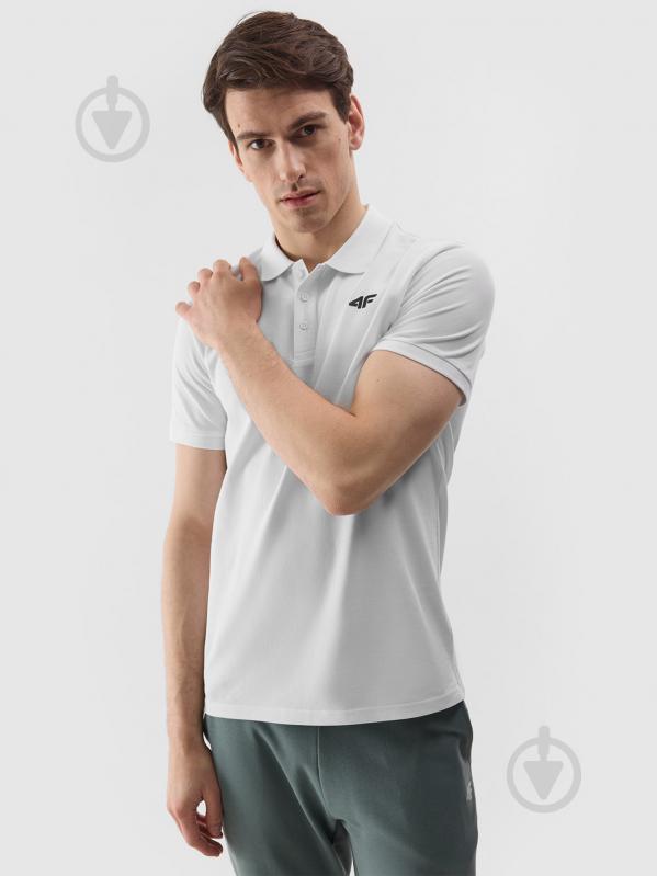 Поло 4F POLO SHIRT M130 / TSHIRT POLO M130 4FWSS24TPTSM130-10S р.XXL білий - фото 1