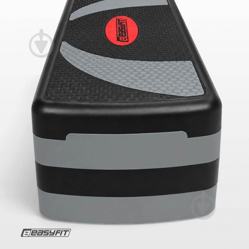 Степ-платформа EasyFit Step-B 3-ступенчастая черный-серый - фото 11