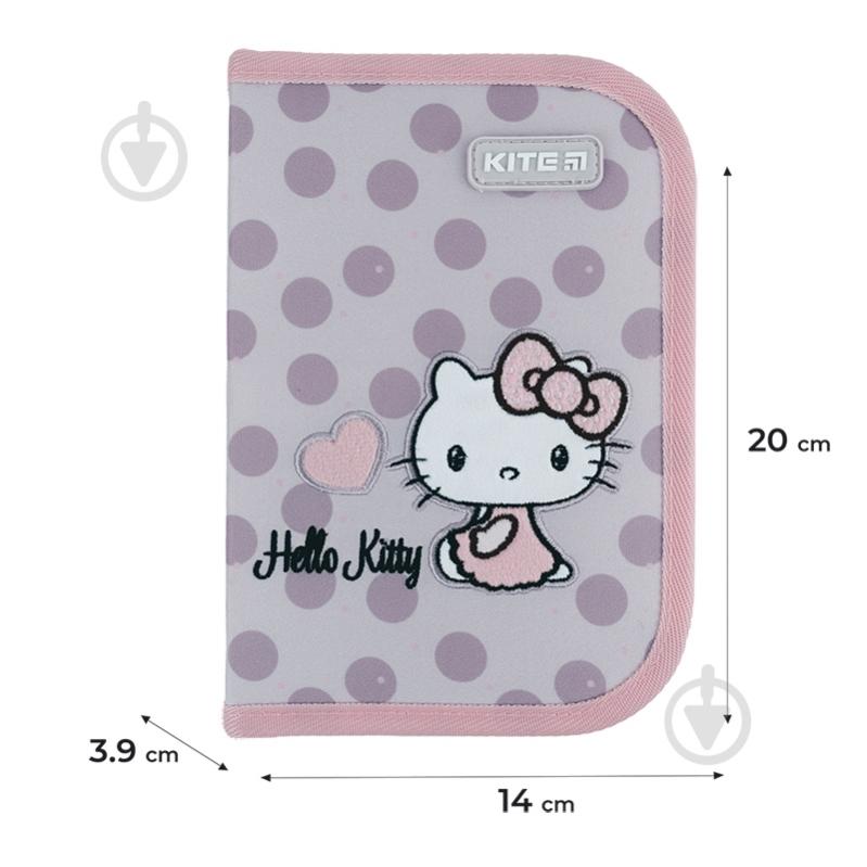 Пенал 622 Hello Kitty 2 отворота KITE бежевый - фото 2