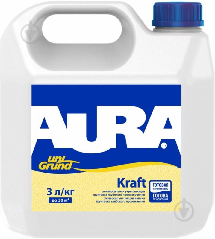 Ґрунтовка глибокопроникна Aura UniGrund Kraft 3 л - фото 1