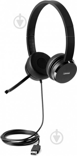 Навушники Lenovo 100 Stereo USB Headset black (4XD0X88524) - фото 1