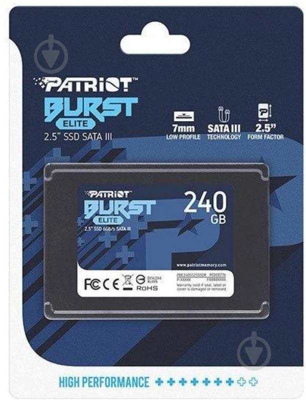 SSD-накопичувач Patriot Burst Elite 240GB 2,5" SATA QLC (PBE240GS25SSDR) - фото 4