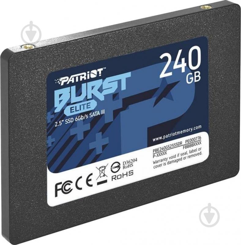 SSD-накопичувач Patriot Burst Elite 240GB 2,5" SATA QLC (PBE240GS25SSDR) - фото 2