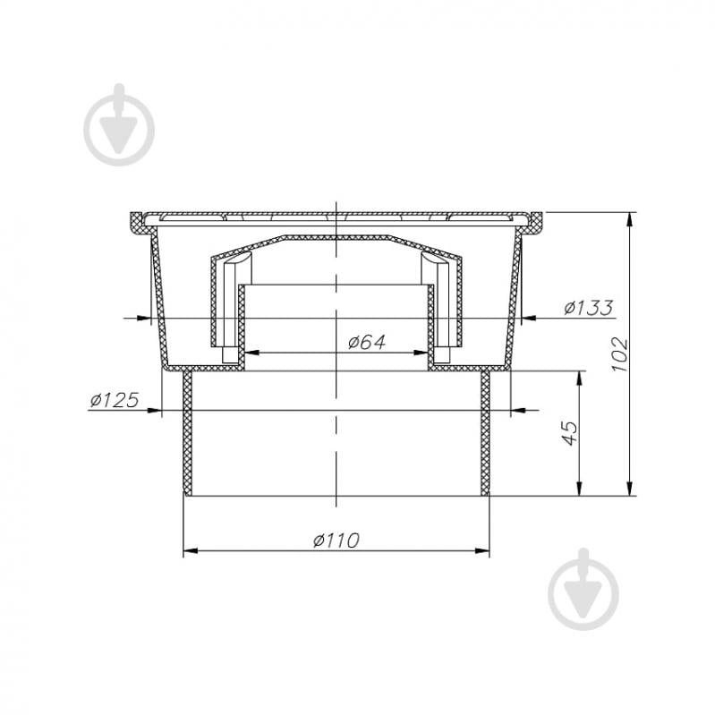 Душевой трап Water House вертикальный D110 150х150 - фото 4