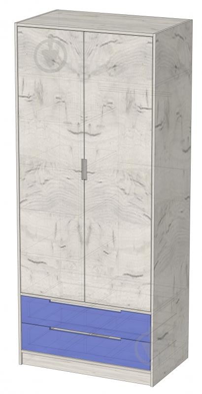 Шкаф для одежды Lion Тетрис 900х430х2000 мм дуб крафт/скай - фото 1