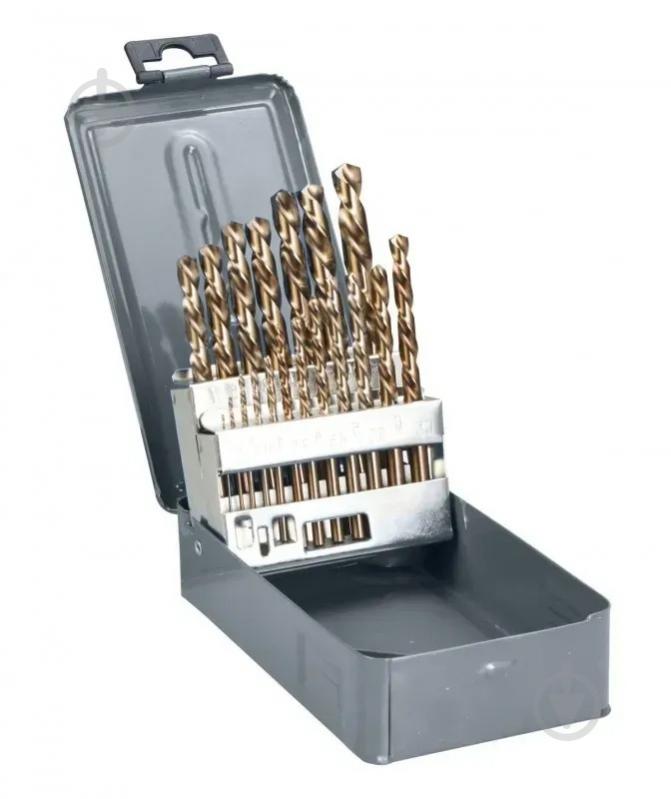 Набір свердел по металу Proline 1-13 мм крок 0.5 мм (з кобальтом) 25 шт. 78225 - фото 1 Набір свердел по металу Proline 1-13 мм крок 0.5 мм (з кобальтом) 25 шт. 78225 - фото 1