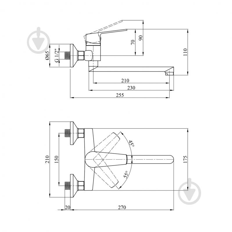 Смеситель для кухни Kroner KRM Oker - С040 - фото 2 Смеситель для кухни Kroner KRM Oker - С040 - фото 2