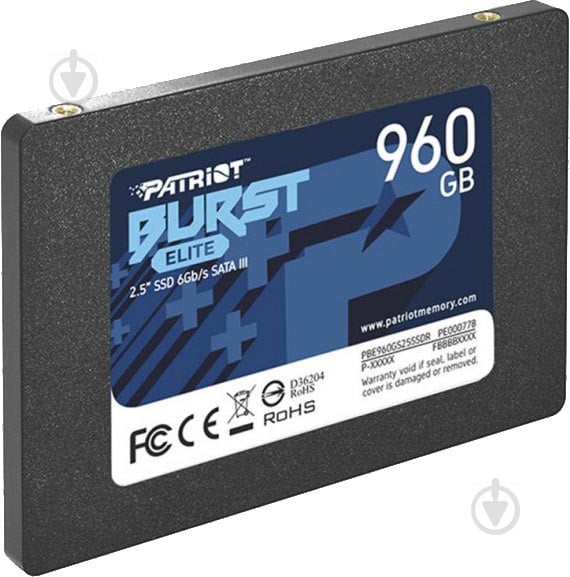 SSD-накопичувач Patriot Burst Elite 960GB 2,5" SATA QLC (PBE960GS25SSDR) - фото 2