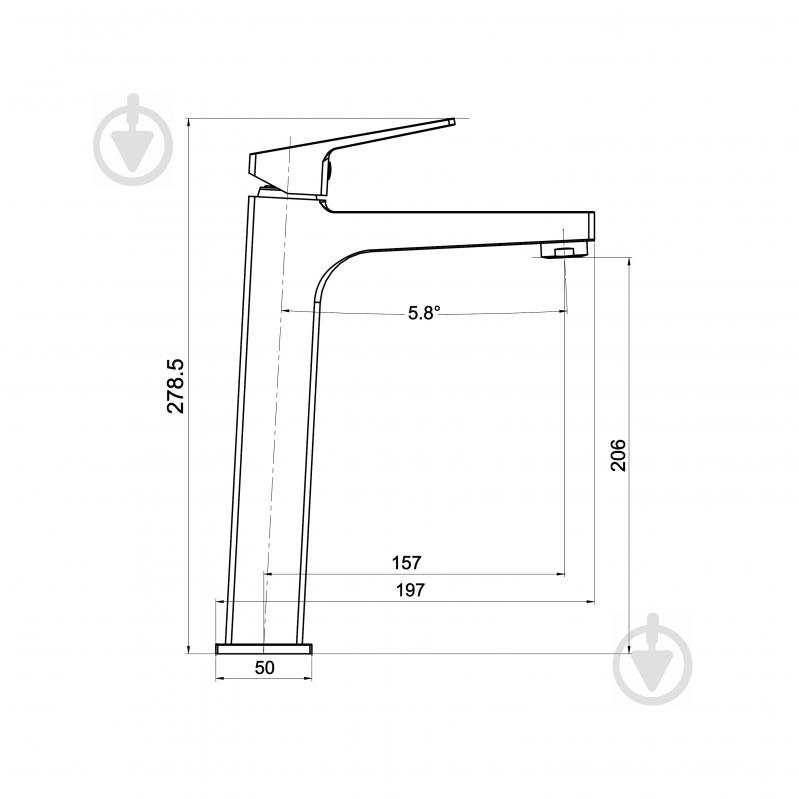 Смеситель для умывальника Koller Pool Neon Cube NC0200XL - фото 2