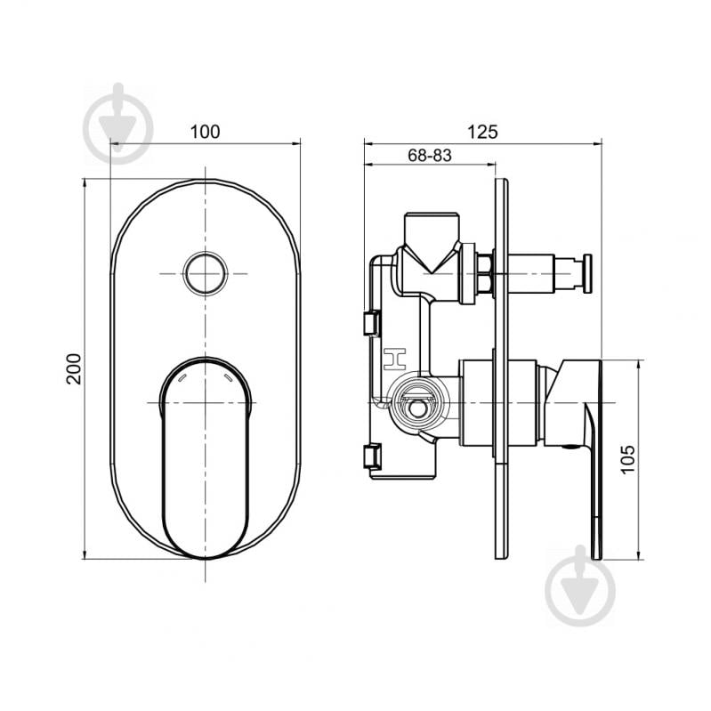 Душевая система скрытого монтажа Koller Pool Round Arc RA10150 - фото 2