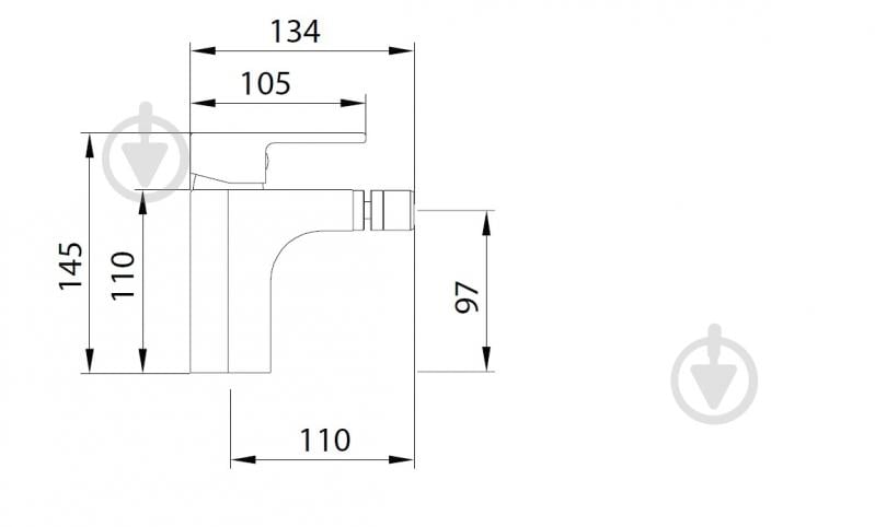 Смеситель для биде Koller Pool Pool Round Arc (35 мм) - фото 4