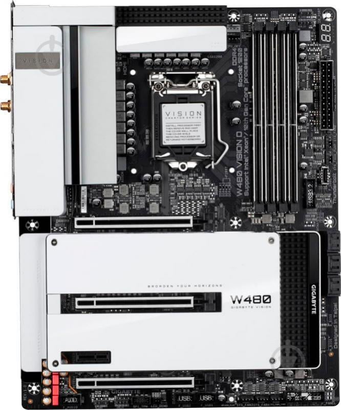 Материнська плата Gigabyte W480 VISION D (Socket 1200, Intel W480, ATX) - фото 2