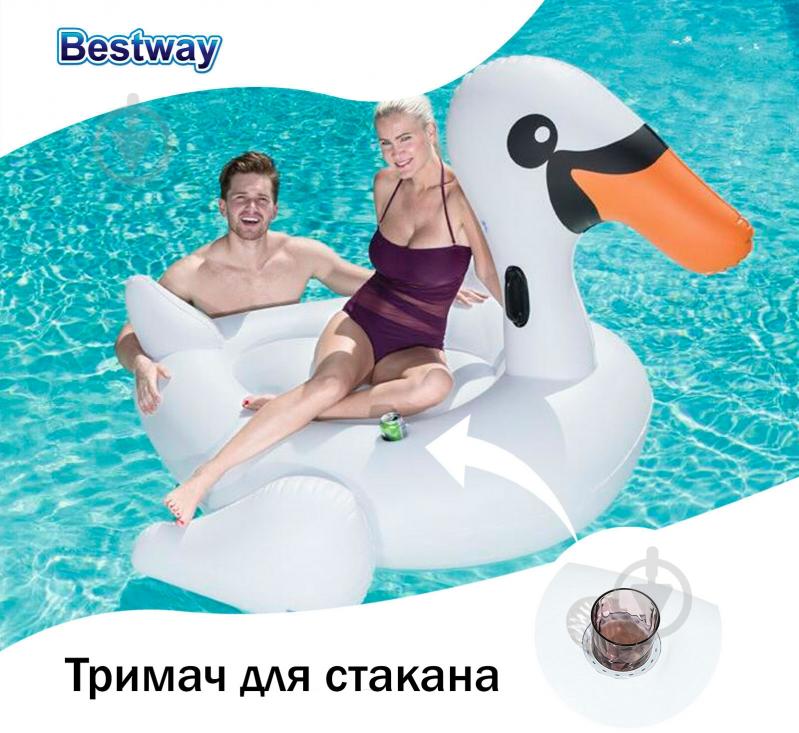 Матрас надувной Bestway "Лебедь" 201х160 см. - фото 16 Матрас надувной Bestway "Лебедь" 201х160 см. - фото 16