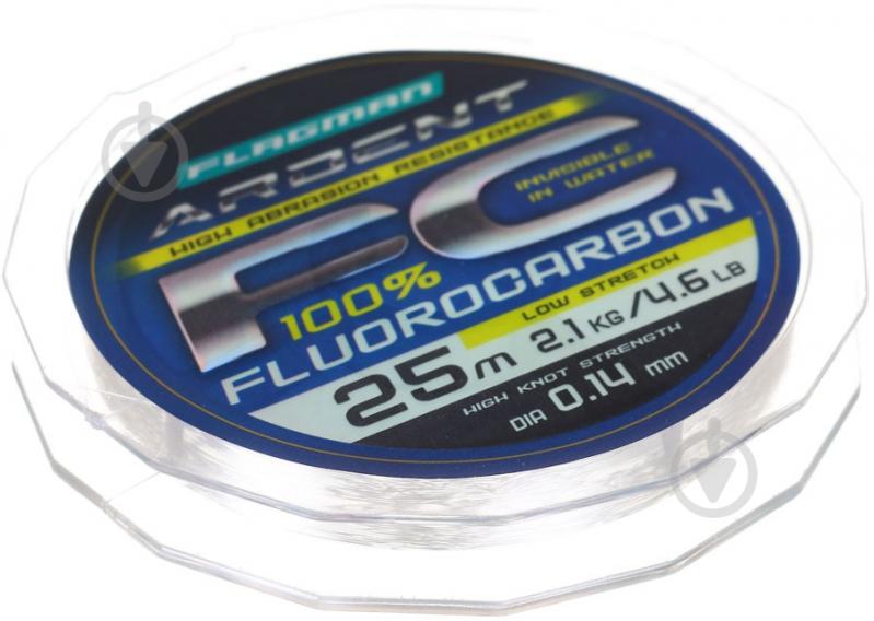 Волосінь Flagman Ardent Fluorocarbon 25м 0,14мм 2,1кг - фото 1