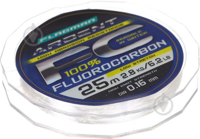 Леска Flagman Ardent Fluorocarbon 25м 0,16мм 2,8кг - фото 1