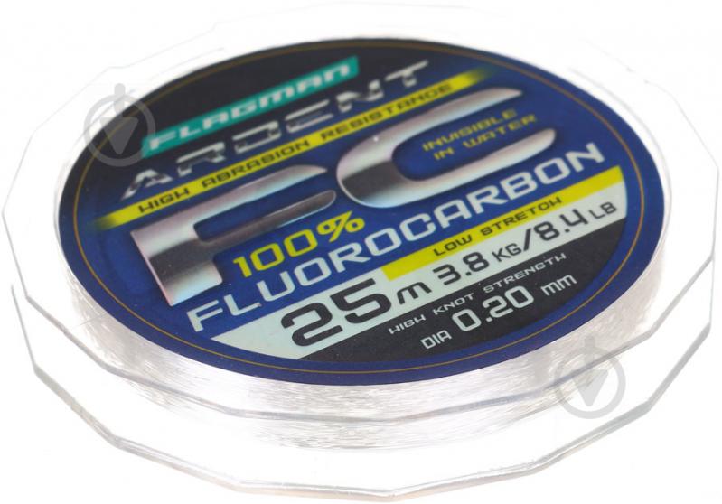 Леска Flagman Ardent Fluorocarbon 25м 0,2мм 3,8кг - фото 1