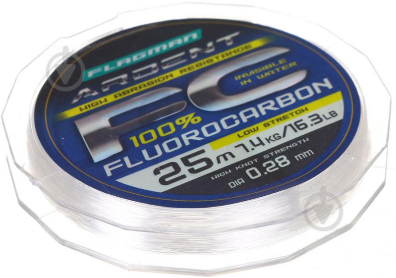 Леска Flagman Ardent Fluorocarbon 25м 0,28мм 7,4кг - фото 1