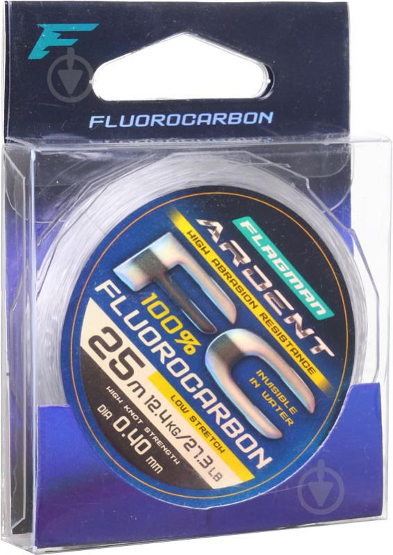 Леска Flagman Ardent Fluorocarbon 25м 0,4мм 12,4кг - фото 2