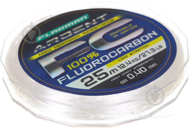 Леска Flagman Ardent Fluorocarbon 25м 0,4мм 12,4кг - фото 1