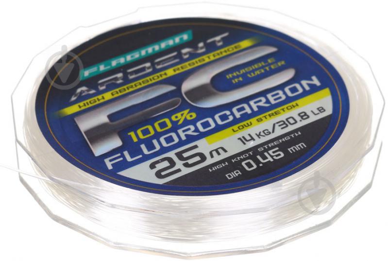 Леска Flagman Ardent Fluorocarbon 25м 0,45мм 14,00кг - фото 1