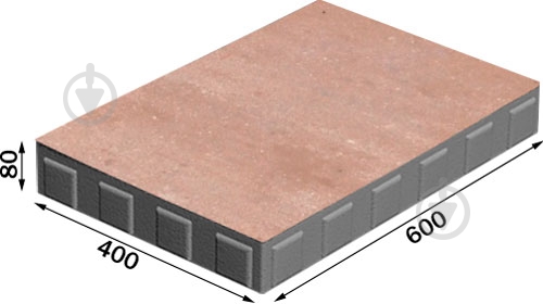 Тротуарная плитка Золотой Мандарин Монолит 600x400x80 мм тренто - фото 2