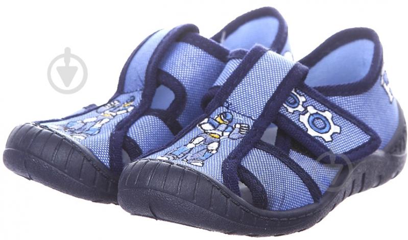 Тапочки для мальчиков для мальчика ТМ МВ р.21 синий 2k5-3a - фото 1