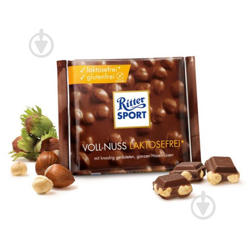Молочный шоколад Ritter Sport Безлактозный с цельными лесными орехами 100 г - фото 2