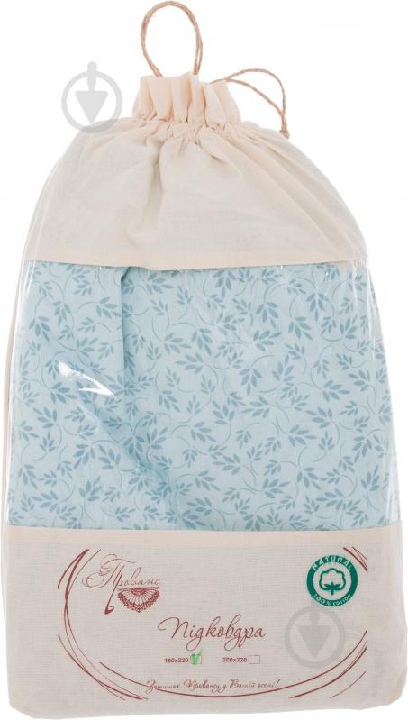 Простынь Голубые листья 160x220 см голубой Прованс - фото 3 Простынь Голубые листья 160x220 см голубой Прованс - фото 3