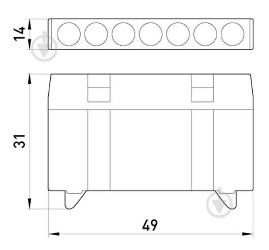 Нульова шина з ізолятором на DIN-рейку E.NEXT e.bsi.pro.1.7 p0650017 - фото 6