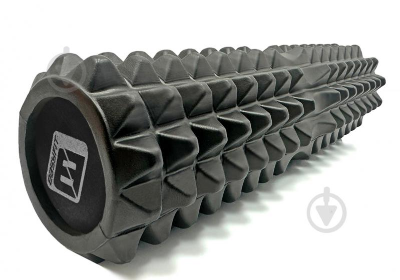 Валик массажный EasyFit Solid Grid Roller 45 см v.2.2s черный - фото 1 Валик массажный EasyFit Solid Grid Roller 45 см v.2.2s черный - фото 1