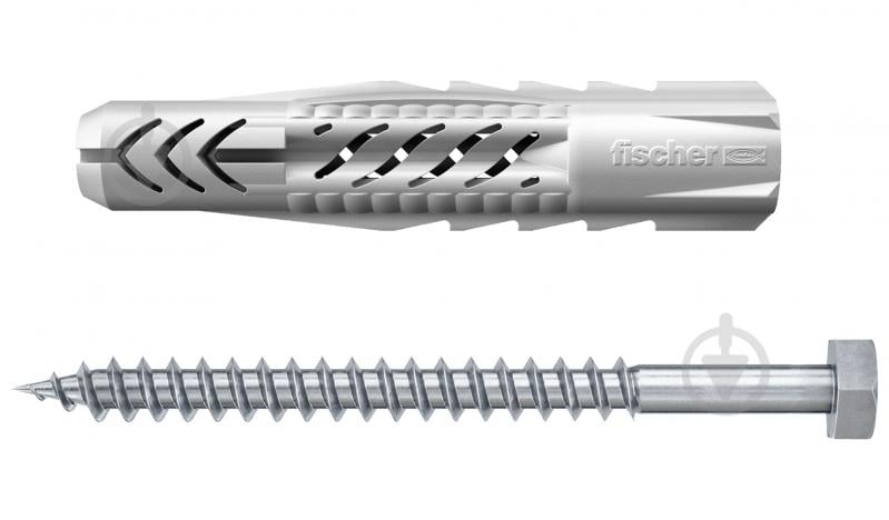 Дюбель универсальный дюбель UX 10x60 без бурта с шурупом FISCHER 10x60 мм 4 шт. (90874) - фото 1