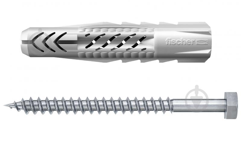 Дюбель универсальный дюбель UX 12x70 без бурта с шурупом FISCHER 12x70 мм 2 шт. (90875) - фото 1